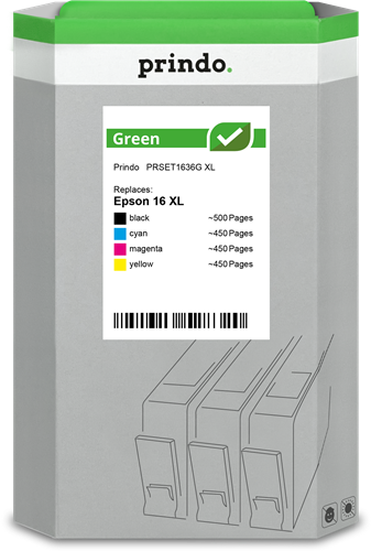 Prindo PRSET1636G Multipack Schwarz / Cyan / Magenta / Gelb
