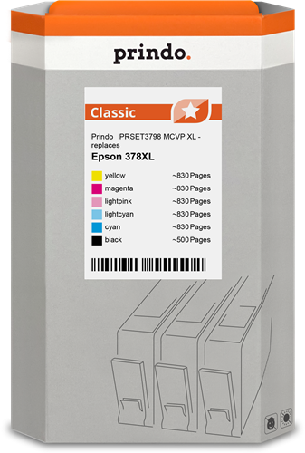 Prindo PRSET3798 MCVP Multipack nero / ciano / magenta / giallo / ciano (chiaro) / magenta (chiaro)