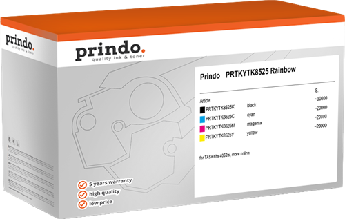 Prindo PRTKYTK8525 Rainbow Schwarz / Cyan / Magenta / Gelb Value Pack