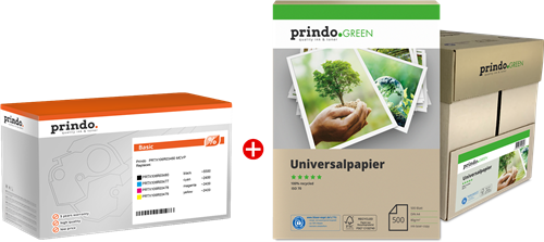 Prindo PRTX106R03480 MCVP nero / ciano / magenta / giallo / Bianco Value Pack