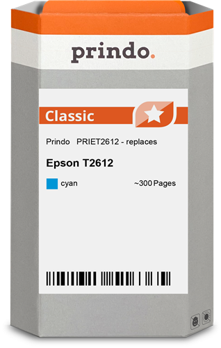 Prindo T2612 Cyan Cartouche d'encre