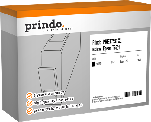 Prindo T7551 Noir(e) Cartouche d'encre