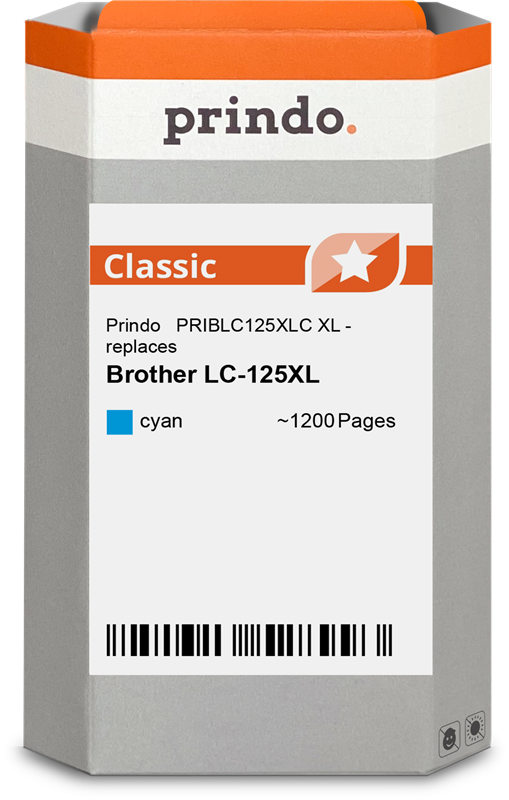 Prindo LC-125XL ciano Cartuccia d'inchiostro