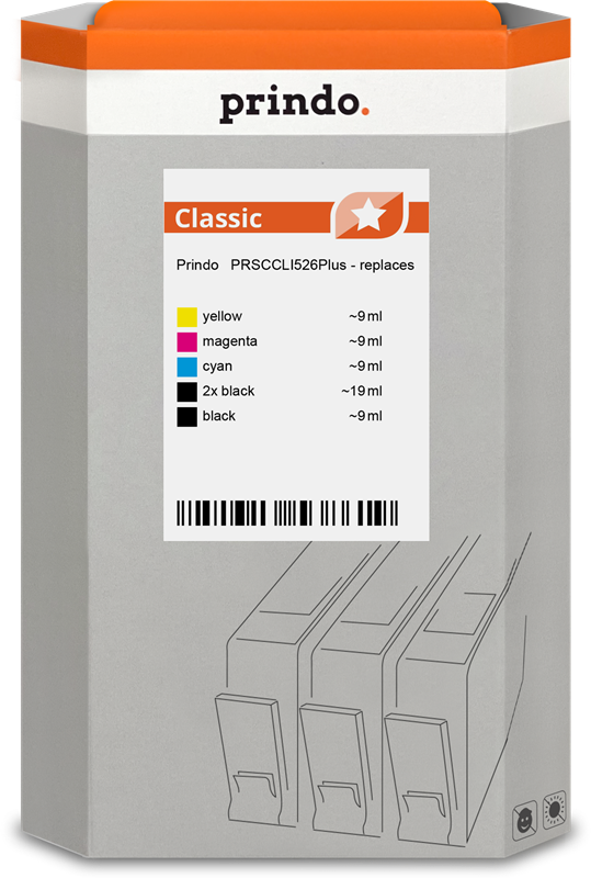 Prindo PRSCCLI526Plus Multipack nero / ciano / magenta / giallo