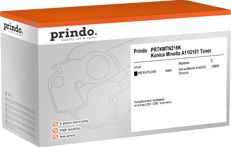 Prindo PRTKMTN216K black toner