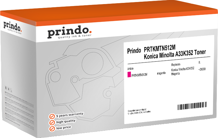Prindo PRTKMTN512M Magenta Toner