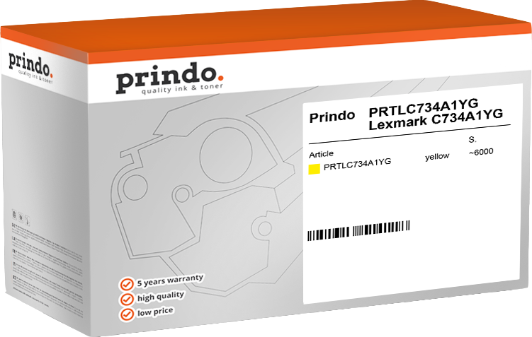 Prindo PRTLC734A1YG yellow toner