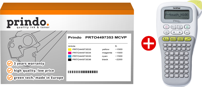 Prindo PRTO4497353 MCVP Schwarz / Cyan / Magenta / Gelb Value Pack