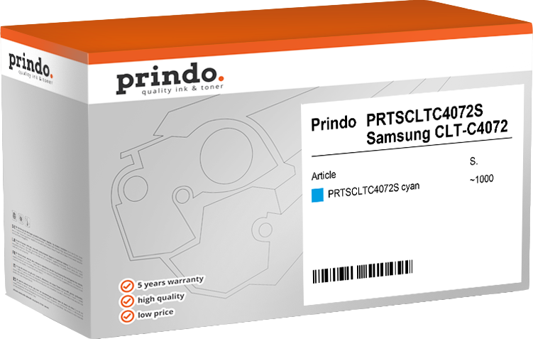 Prindo PRTSCLTC4072S ciano toner