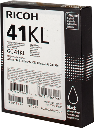 Ricoh Cartucho de gel GC41BKL negro