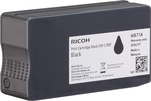Ricoh IJM C180F Preto Cartucho de tinta