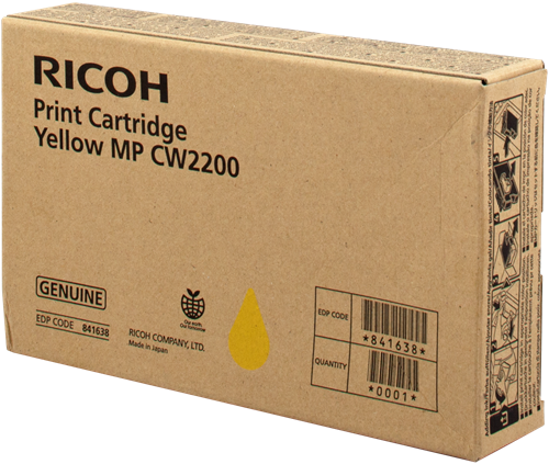 Ricoh MP CW2200Y yellow ink cartridge