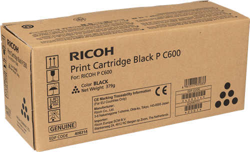 Ricoh P C600BK Preto Tóner