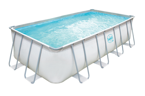 Swing Pools Premium Komplettset Pool hellgrau inkl. Leiter+Filter 549 x 274 x 132 cm 3000158
