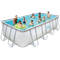 Swing Pools Premium Metallrahmen-Pool Beckenset hellgrau 549x274x132 cm - Framepool mit Kartuschenfilteranlage