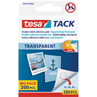 Tesa TACK doppelseitige Klebepads, Big Pack Transparent