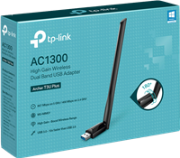 TP-Link Adaptador WiFi USB AC1300 de doble banda y alta ganancia negro