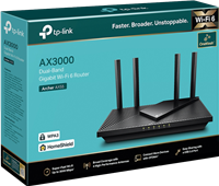 TP-Link Routeur Wi-Fi 6 Gigabit double bande AX3000 Noir(e)