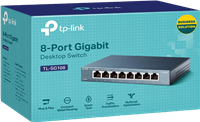 TP-Link TL-SG108 8-poorts Gigabit-switch met metalen behuizing zwart